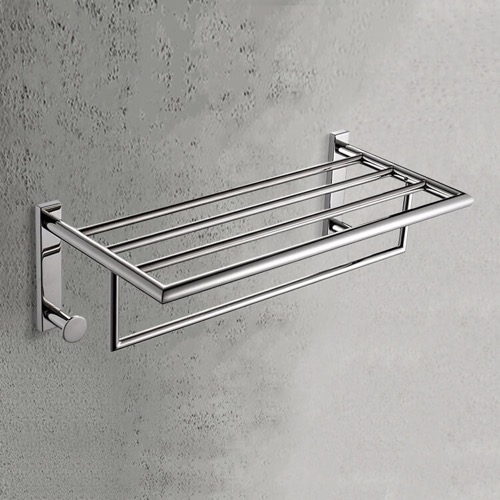 Modern Polished Chrome Towel Rack Gedy 5035-13